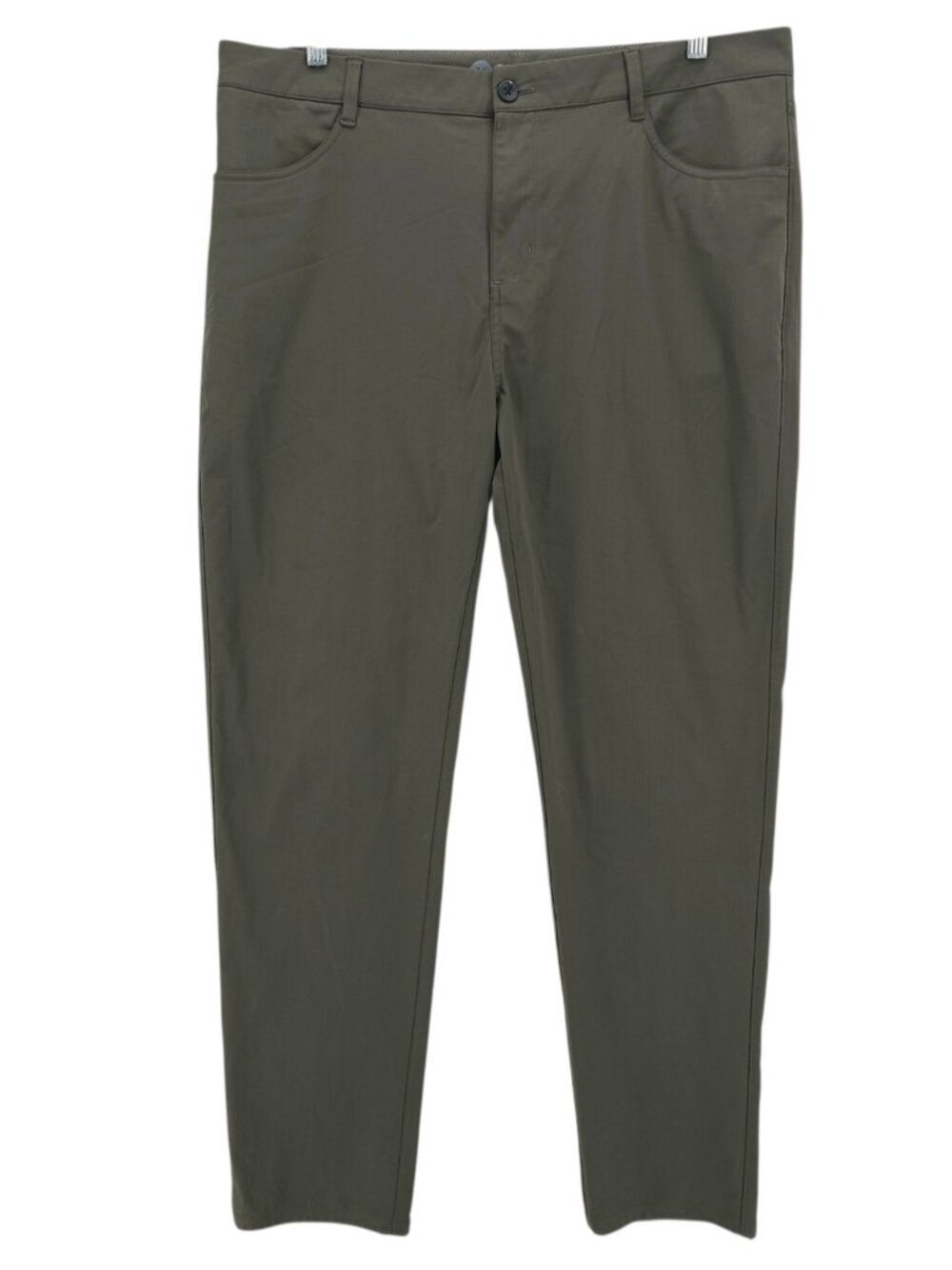 VUORI Meta Pnats Olive Green V430 5-Pocket Stretch Athletic Slim Fit Size 38